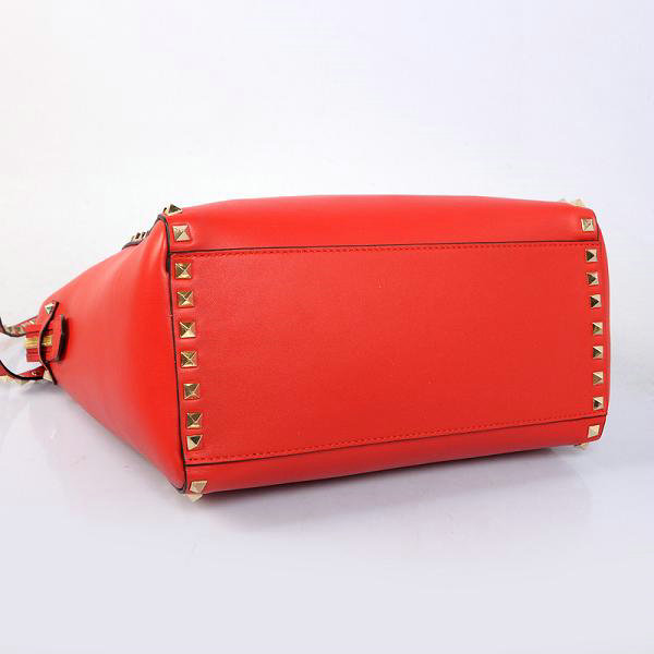 2014 Valentino Garavani rockstud double handle bag 1912 red on sale